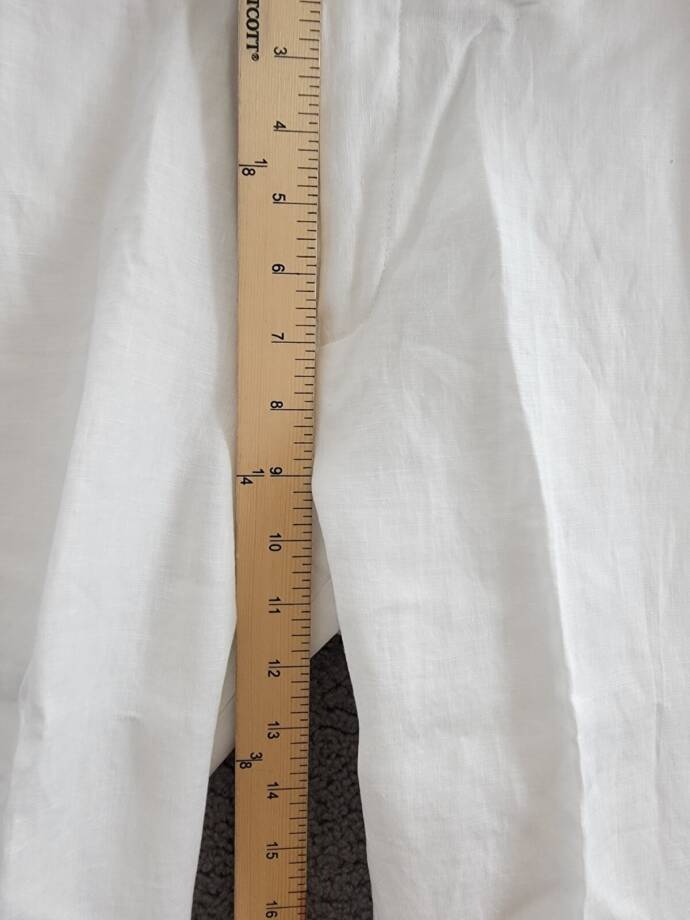Lauren Ralph Lauren Straight Leg Linen Dress Pants Big Boys 20R White Hook & Bar