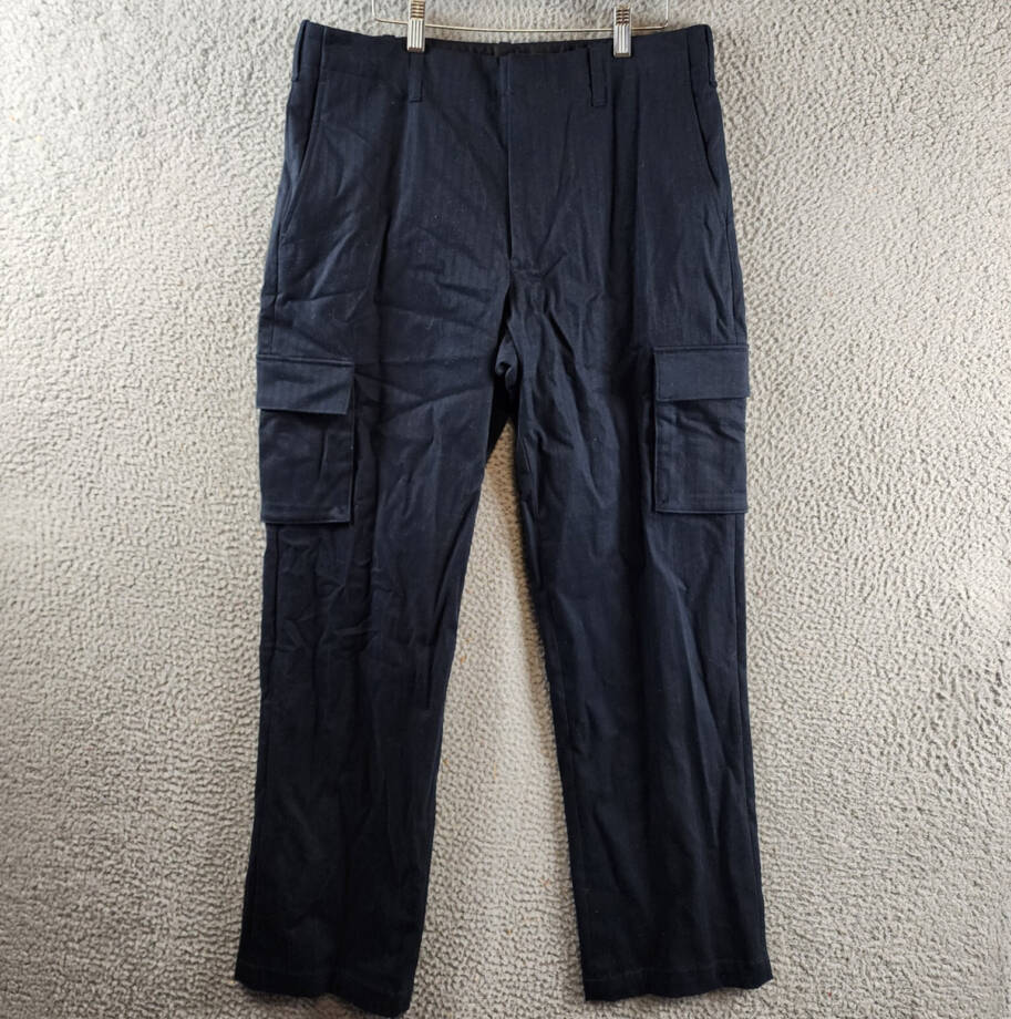 Vince Herringbone Cotton Cargo Pant Men's 33 Coastal Zip Fly With Button Closure