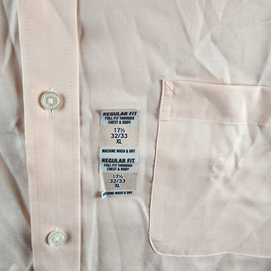 Tommy Hilfiger TH Flex Regular Fit Stretch Oxford Dress Shirt Mens XL 17.5 32/33