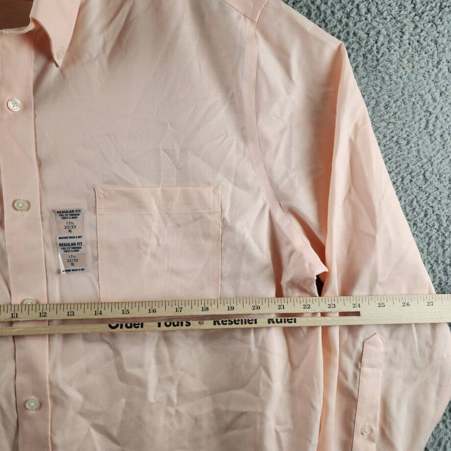 Tommy Hilfiger TH Flex Regular Fit Stretch Oxford Dress Shirt Mens XL 17.5 32/33