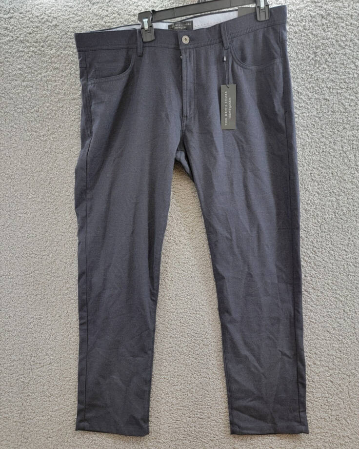 The Men's Store at Bloomingdale's Flannel Tailored Fit Pants Men's 38Wx30L Navy