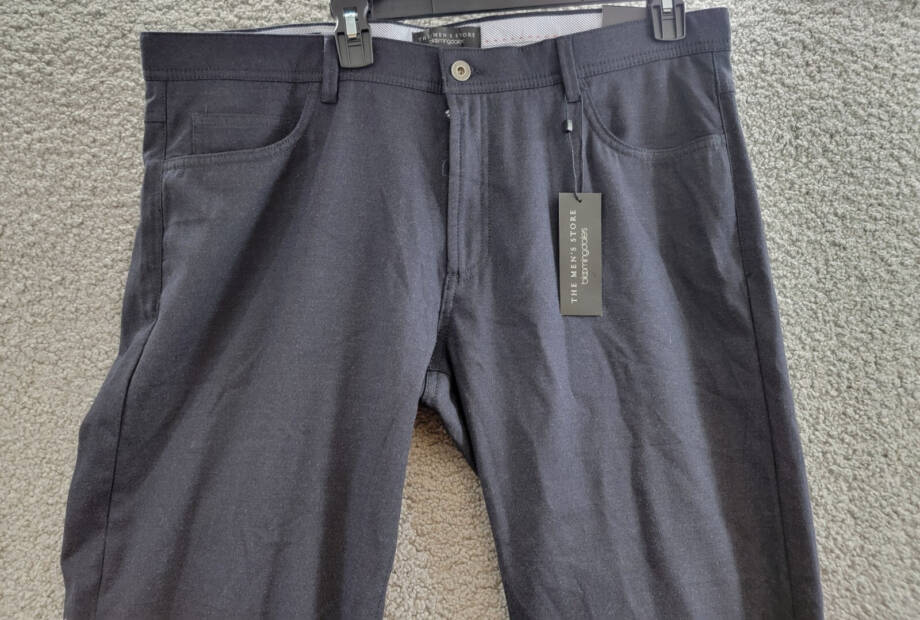 The Men's Store at Bloomingdale's Flannel Tailored Fit Pants Men's 38Wx30L Navy