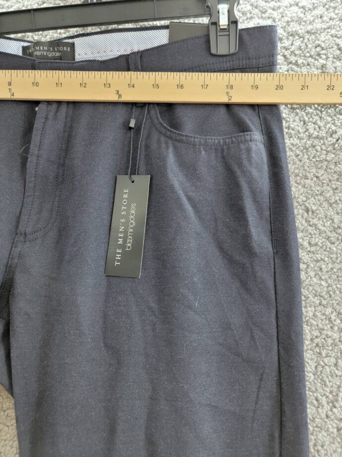 The Men's Store at Bloomingdale's Flannel Tailored Fit Pants Men's 38Wx30L Navy
