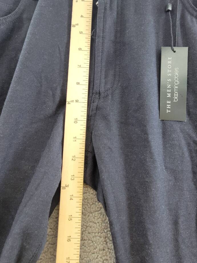 The Men's Store at Bloomingdale's Flannel Tailored Fit Pants Men's 38Wx30L Navy