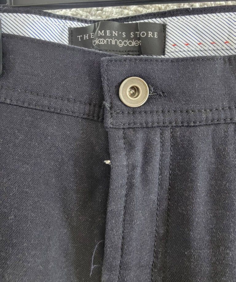 The Men's Store at Bloomingdale's Flannel Tailored Fit Pants Men's 38Wx30L Navy
