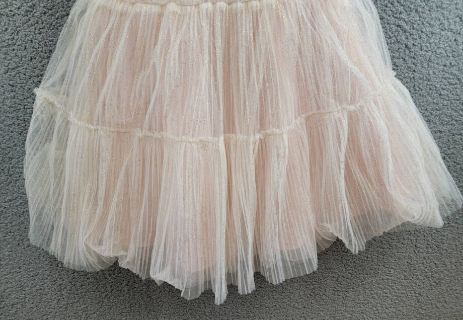 Rare Editions Sleeveless Pleated Metallic-Dot Social Dress Big Girls 14 Blush