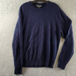 The Men's Store at Bloomingdale's Cashmere Novelty Stitch Sweater Men's L Navy