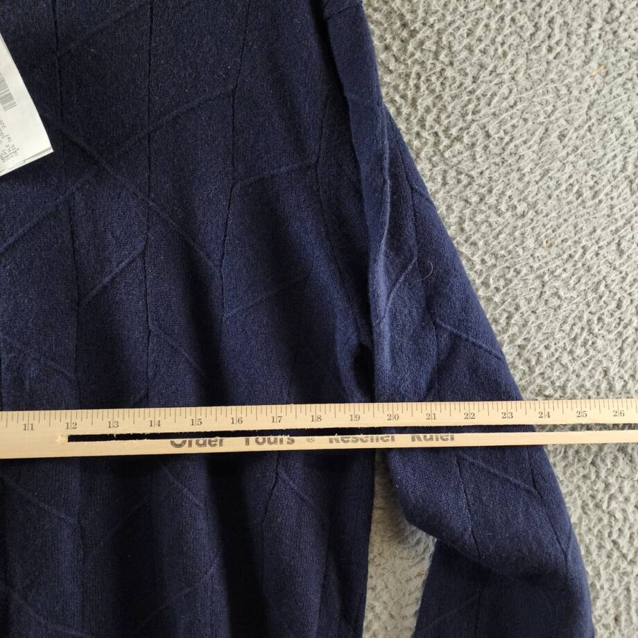 The Men's Store at Bloomingdale's Cashmere Novelty Stitch Sweater Men's L Navy