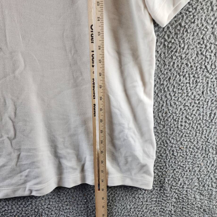 Vince Pima Cotton Pique Tee Men's XL Alabaster Crew Neck Short Sleeve Pullover