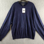 The Men's Store at Bloomingdale's Novelty Stitch Sweater Men's XXL Navy Blue L/S