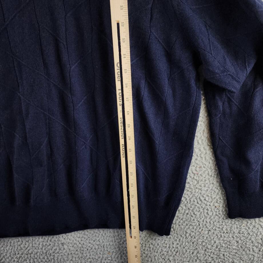 The Men's Store at Bloomingdale's Novelty Stitch Sweater Men's XXL Navy Blue L/S