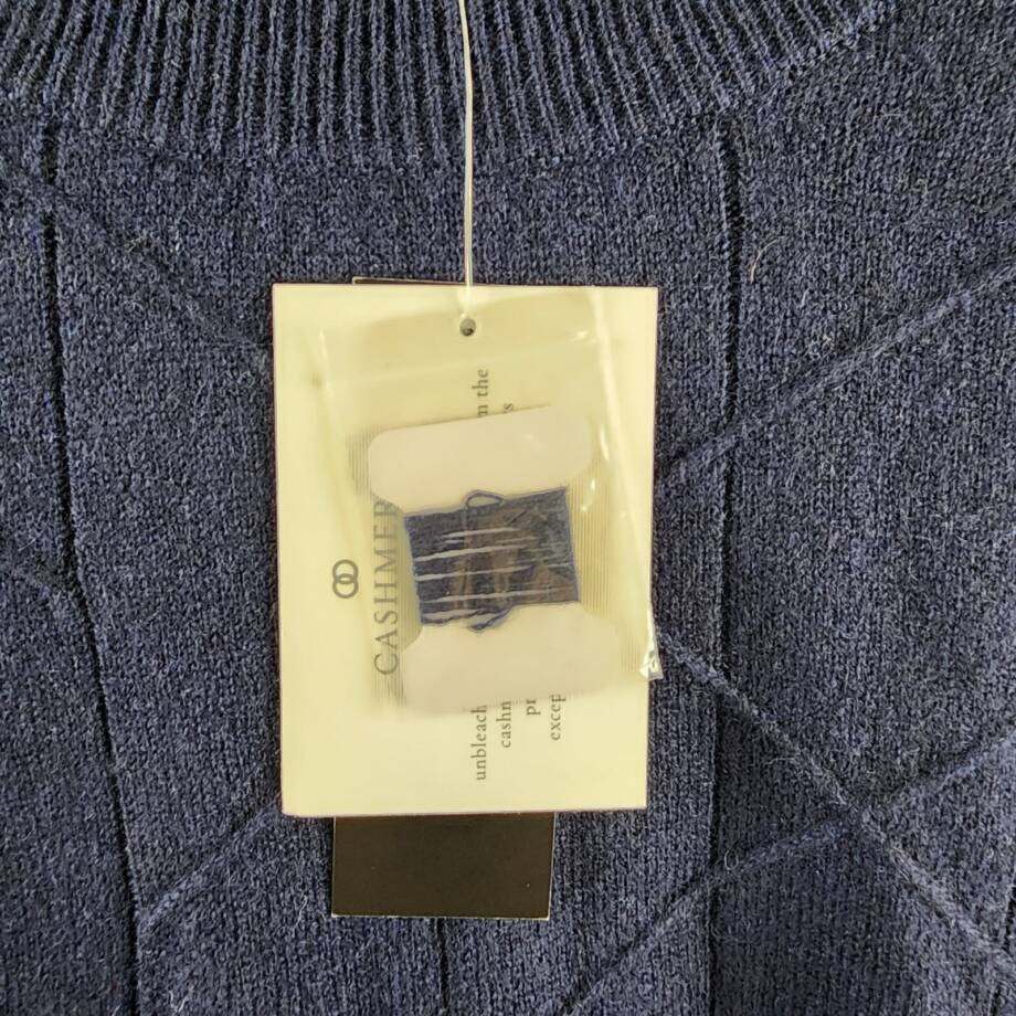 The Men's Store at Bloomingdale's Novelty Stitch Sweater Men's XXL Navy Blue L/S