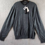 The Men's Store at Bloomingdale's Novelty Stitch Sweater Men's L Slate Green L/S