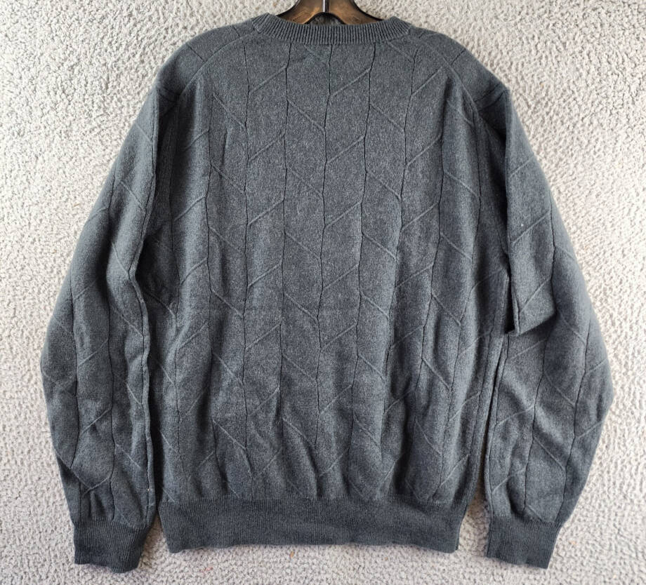 The Men's Store at Bloomingdale's Novelty Stitch Sweater Men's L Slate Green L/S