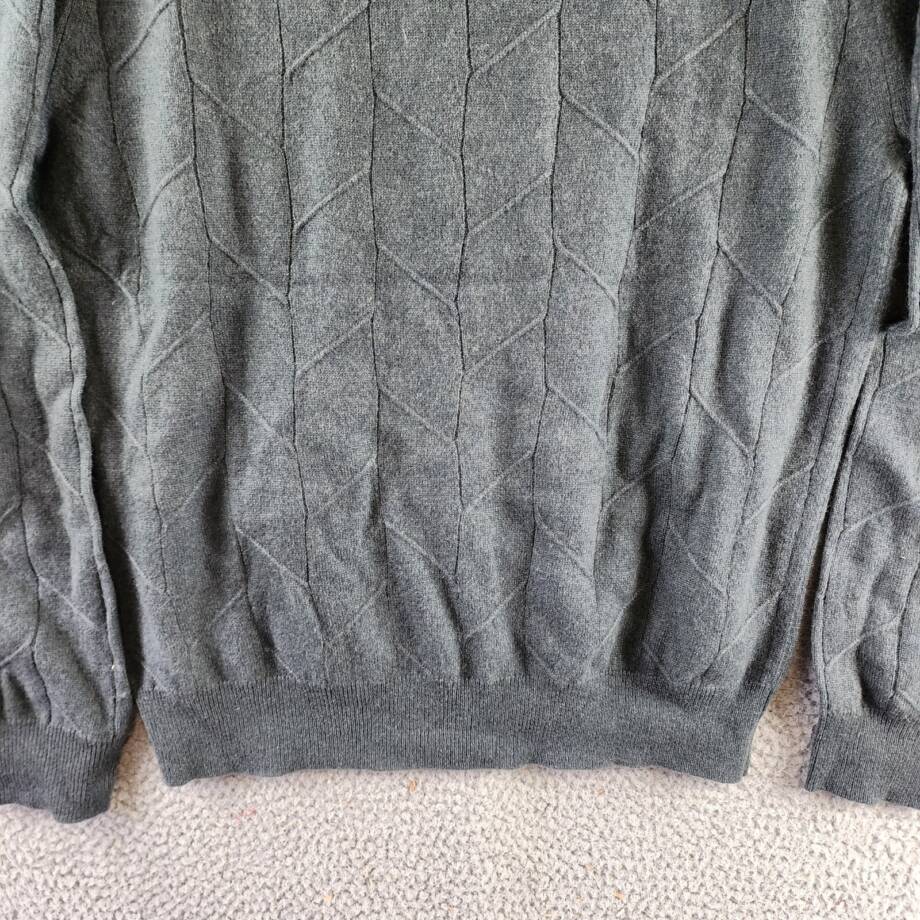 The Men's Store at Bloomingdale's Novelty Stitch Sweater Men's L Slate Green L/S