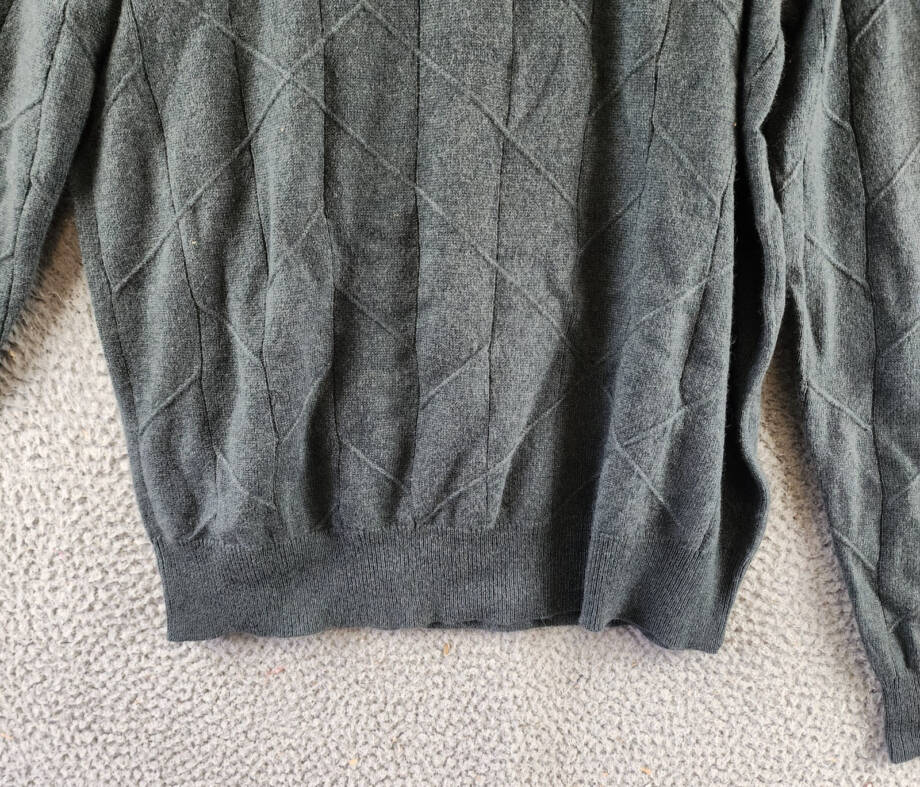 The Men's Store at Bloomingdale's Novelty Stitch Sweater Men's L Slate Green L/S