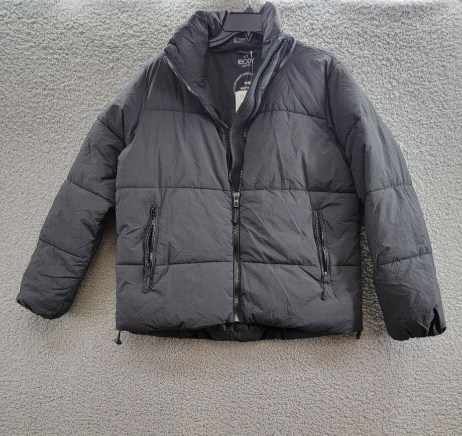 Cotton On Body The Recycled Mother Puffer Jacket Womens S Black Full Zip Closure