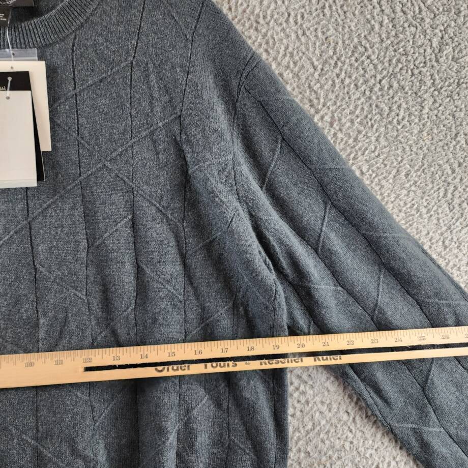 The Men's Store at Bloomingdale's Novelty Stitch Sweater Men's L Slate Green L/S