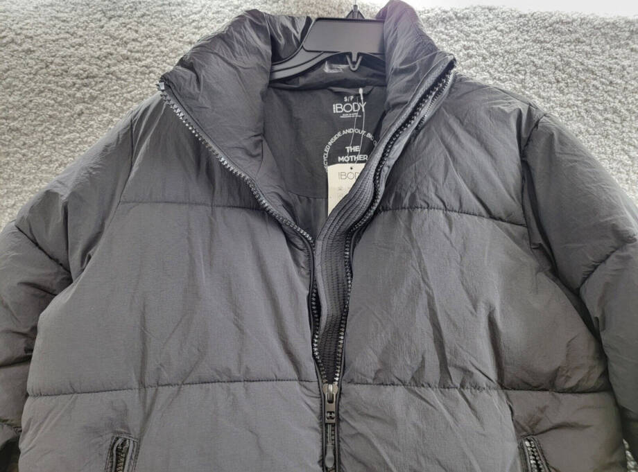 Cotton On Body The Recycled Mother Puffer Jacket Womens S Black Full Zip Closure