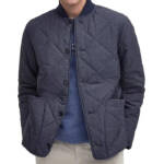 Barbour Tarn Liddesdale Quilted Jacket Men's M Navy Front Pockets Button Closure