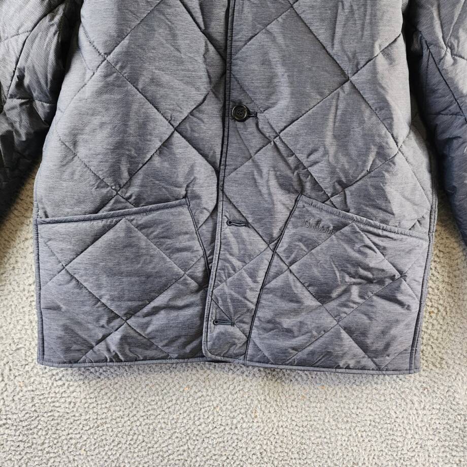 Barbour Tarn Liddesdale Quilted Jacket Men's M Navy Front Pockets Button Closure