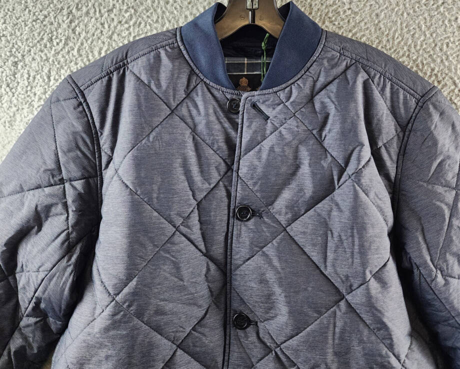 Barbour Tarn Liddesdale Quilted Jacket Men's M Navy Front Pockets Button Closure