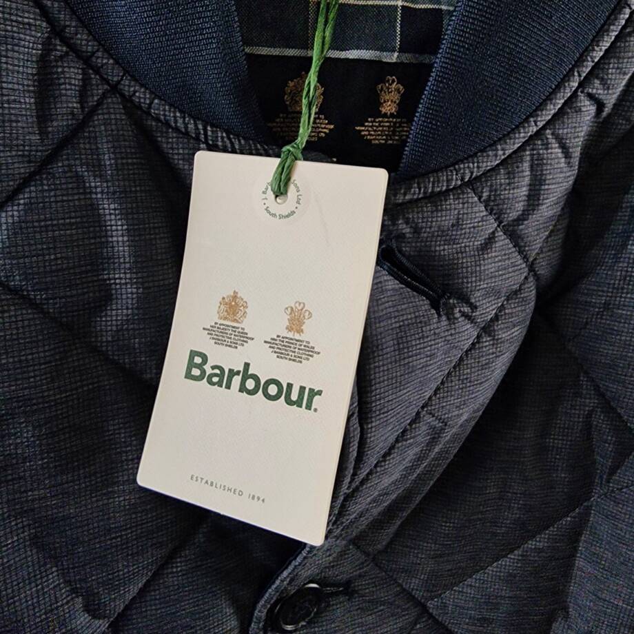 Barbour Tarn Liddesdale Quilted Jacket Men's M Navy Front Pockets Button Closure