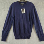 The Men's Store at Bloomingdale's Novelty Stitch Sweater Men's S Navy Blue L/S