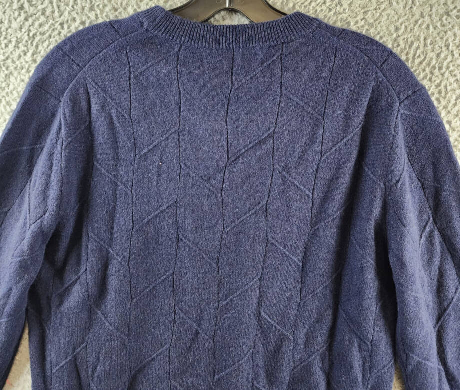 The Men's Store at Bloomingdale's Novelty Stitch Sweater Men's S Navy Blue L/S