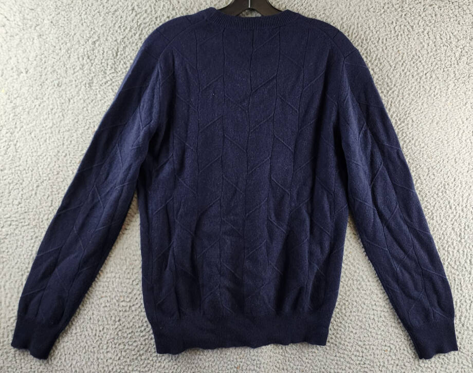 The Men's Store at Bloomingdale's Novelty Stitch Sweater Men's S Navy Blue L/S