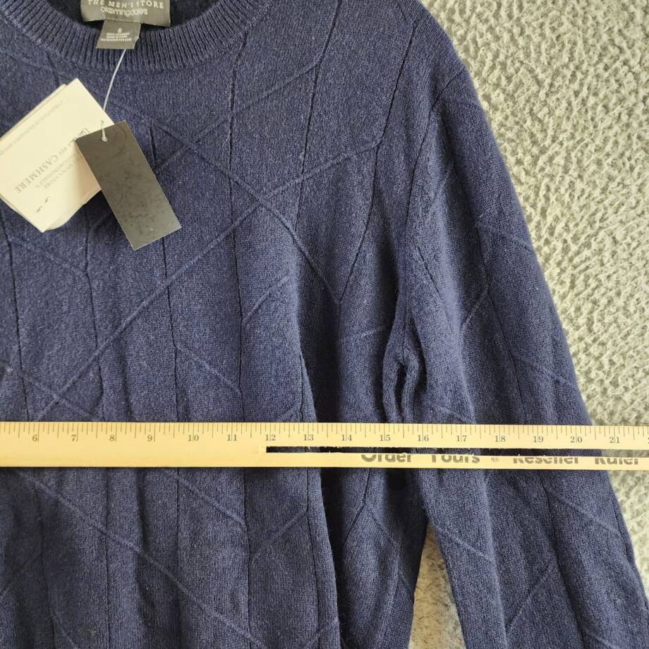 The Men's Store at Bloomingdale's Novelty Stitch Sweater Men's S Navy Blue L/S