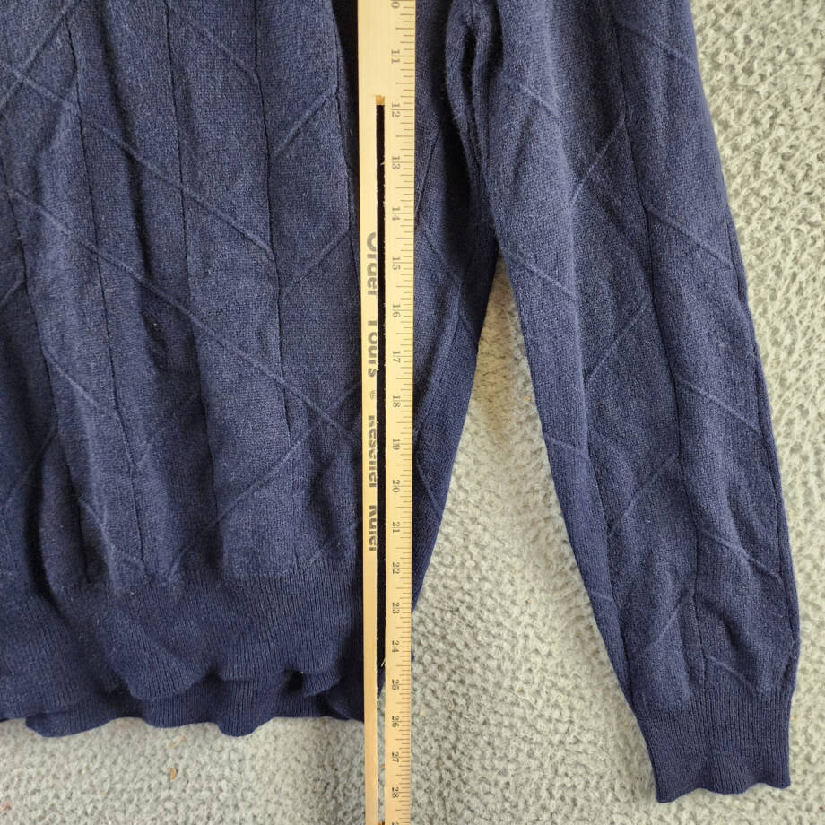 The Men's Store at Bloomingdale's Novelty Stitch Sweater Men's S Navy Blue L/S