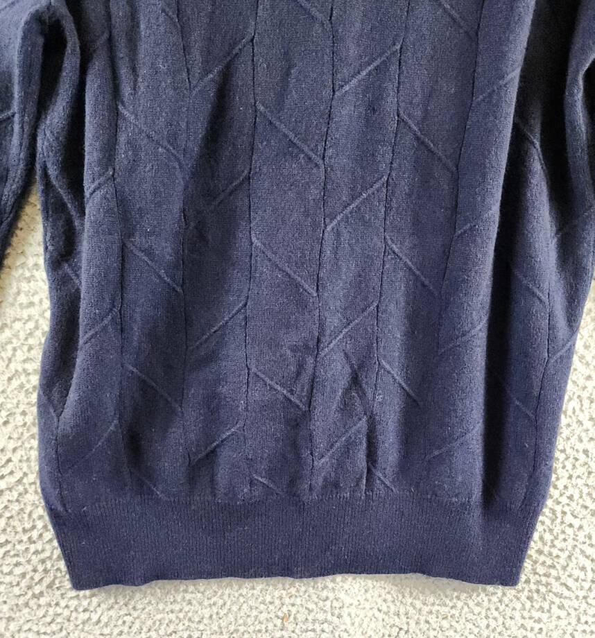 The Men's Store at Bloomingdale's Novelty Stitch Sweater Men's S Navy Blue L/S