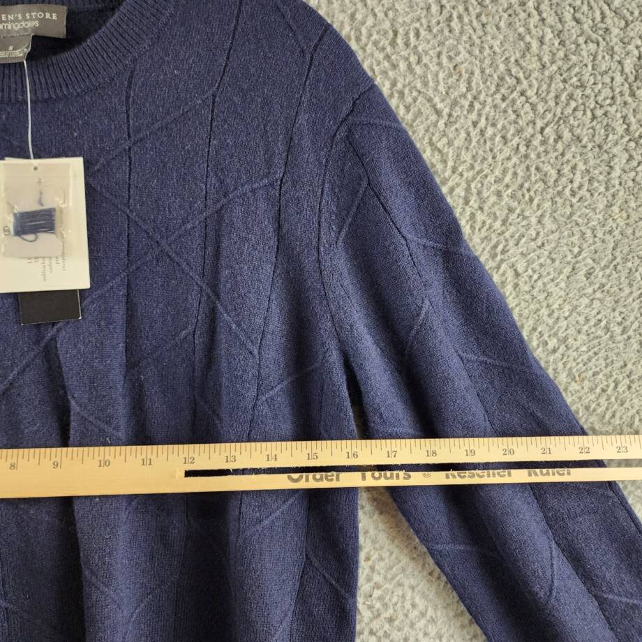 The Men's Store at Bloomingdale's Novelty Stitch Sweater Men's S Navy Blue L/S