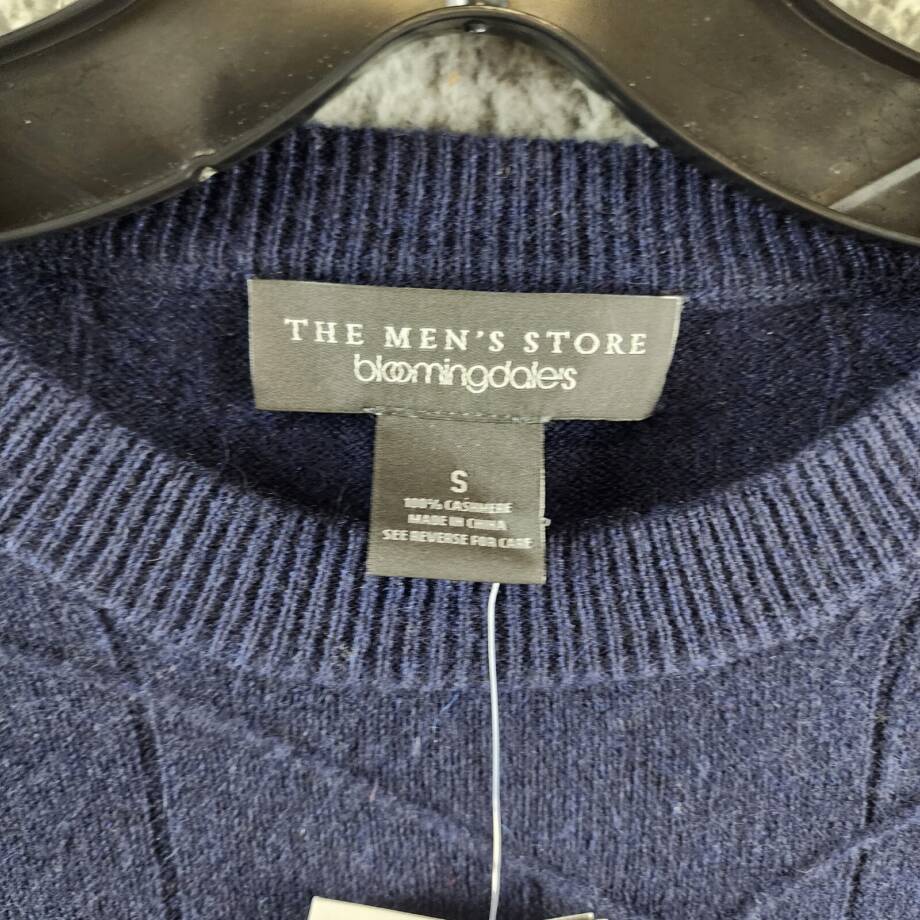 The Men's Store at Bloomingdale's Novelty Stitch Sweater Men's S Navy Blue L/S
