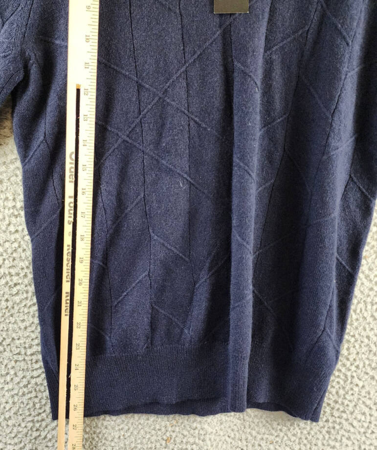 The Men's Store at Bloomingdale's Novelty Stitch Sweater Men's S Navy Blue L/S