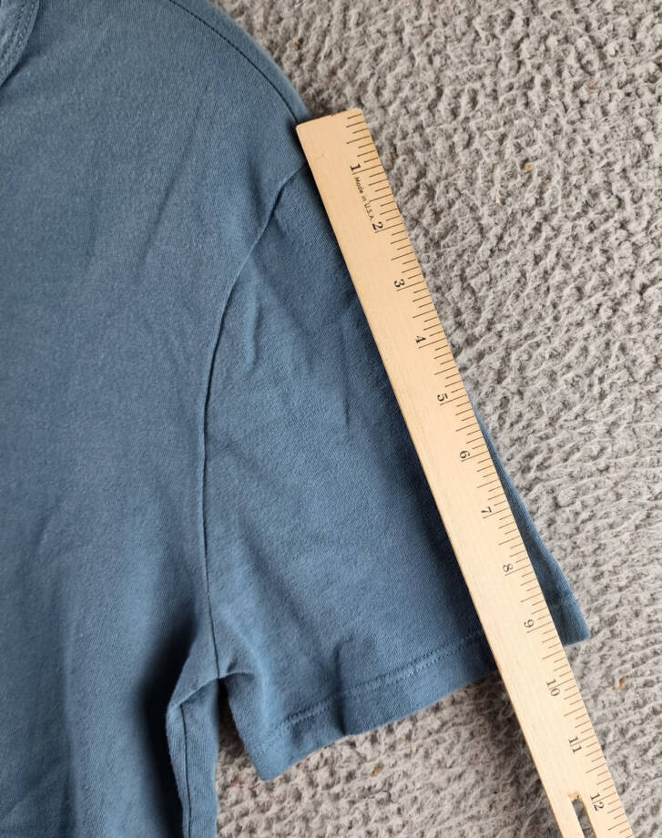 Vince Pima Cotton Pique Tee Men's XS Teal Crewneck Short Sleeves Pullover Style