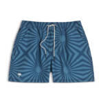 OAS Costal Cortado Drawstring 4.3" Swim Shorts Men's XXL Blue Elastic Waistband
