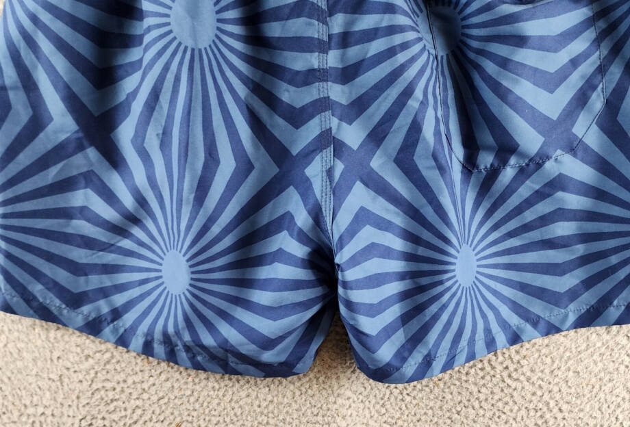 OAS Costal Cortado Drawstring 4.3" Swim Shorts Men's XXL Blue Elastic Waistband