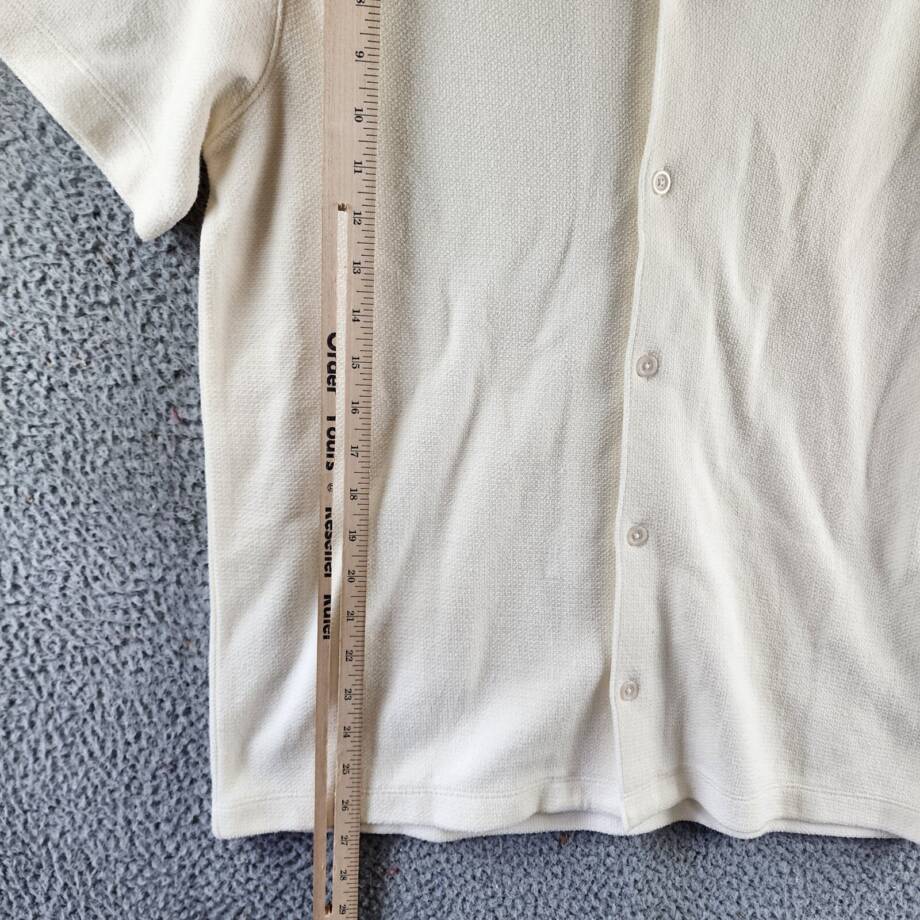 Vince Bouclé Button Down Camp Collar Shirt Men's S Bone Shoulder Yoke At Back