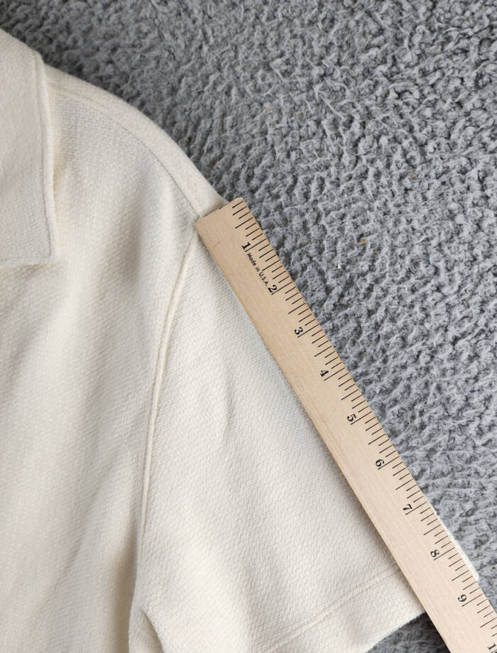 Vince Bouclé Button Down Camp Collar Shirt Men's S Bone Shoulder Yoke At Back