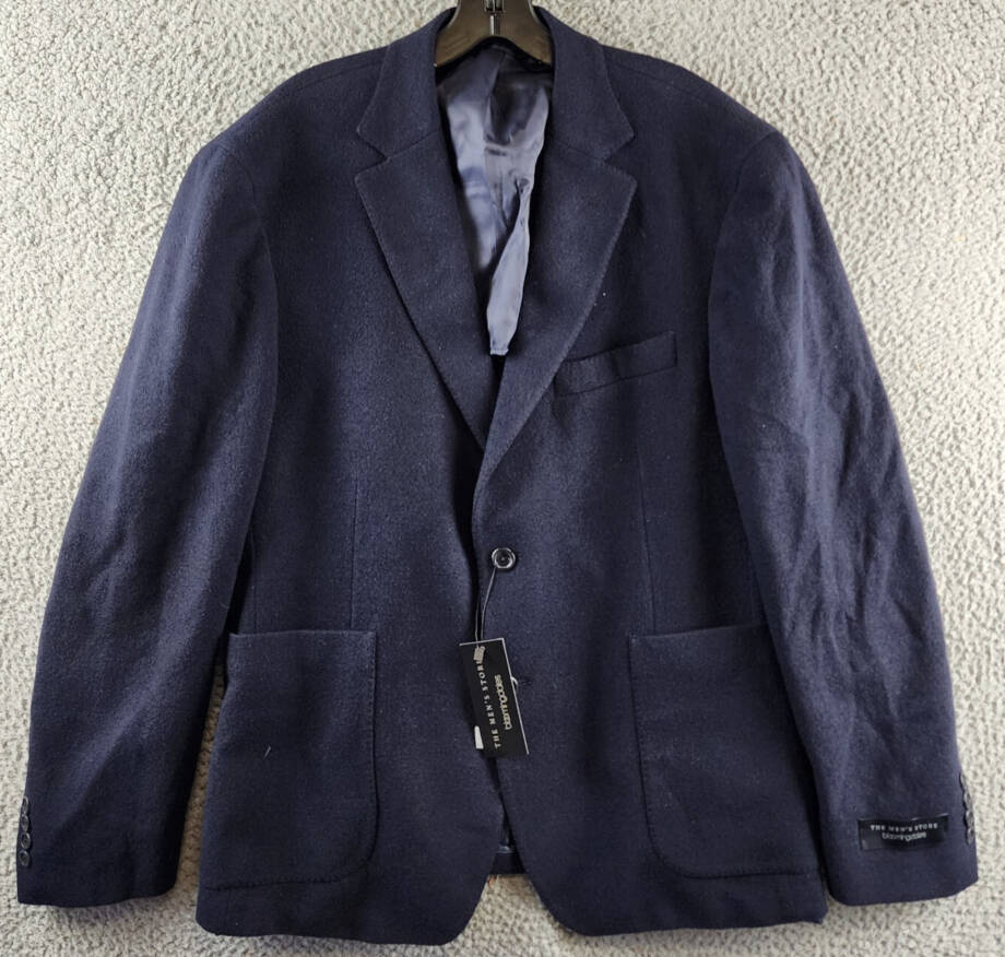 The Men's Store at Bloomingdale's Micro Bouclé Regular Fit Coat Men's 42R Navy
