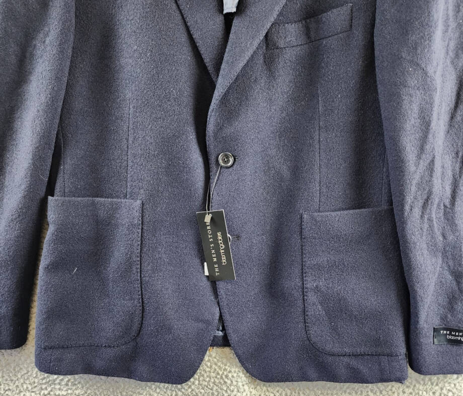 The Men's Store at Bloomingdale's Micro Bouclé Regular Fit Coat Men's 42R Navy