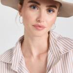 Rag & Bone City Felted Wool Fedora Hat Women's Medium Mink Logo Detail