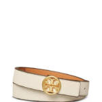 Tory Burch 1" Miller Logo Reversible Belt Women's Large New Ivory Buckle Closure