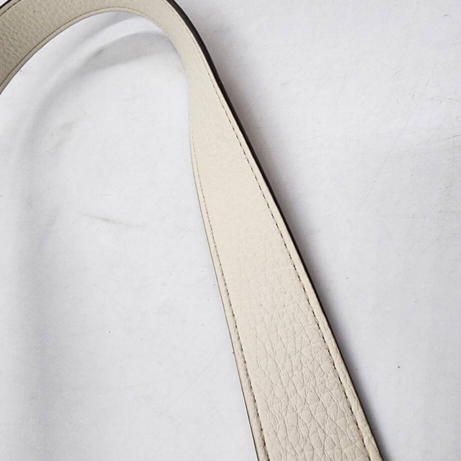 Tory Burch 1" Miller Logo Reversible Belt Women's Large New Ivory Buckle Closure