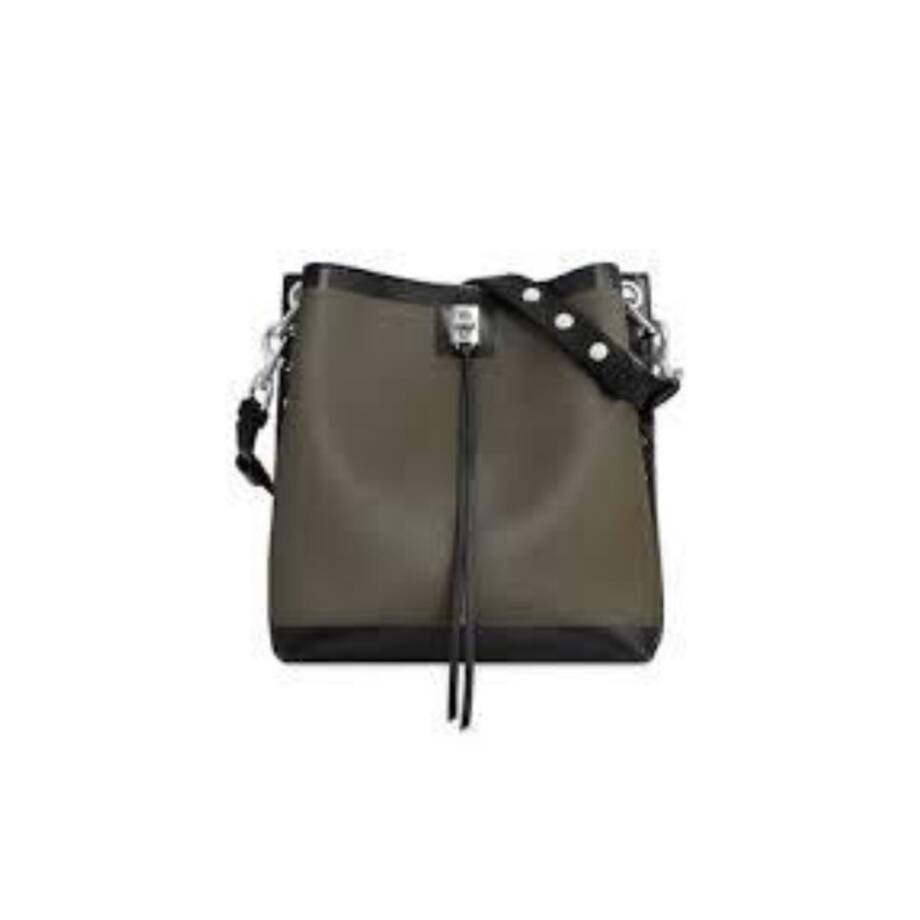 Rebecca Minkoff Darren Canvas & Leather Bucket Bag Women's Military/Black