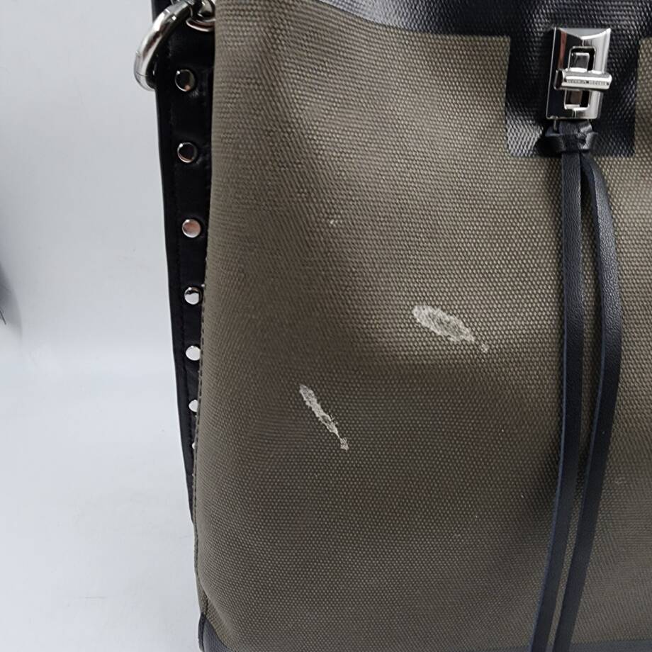 Rebecca Minkoff Darren Canvas & Leather Bucket Bag Women's Military/Black