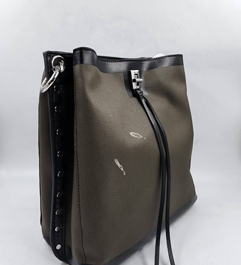 Rebecca Minkoff Darren Canvas & Leather Bucket Bag Women's Military/Black