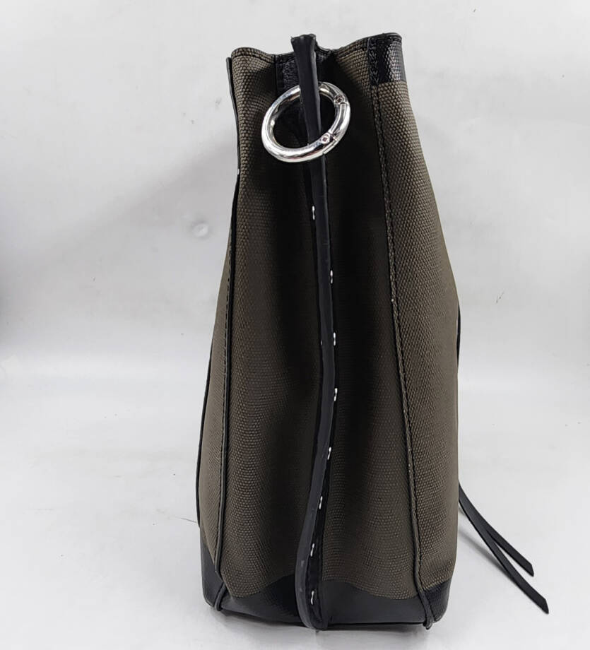 Rebecca Minkoff Darren Canvas & Leather Bucket Bag Women's Military/Black
